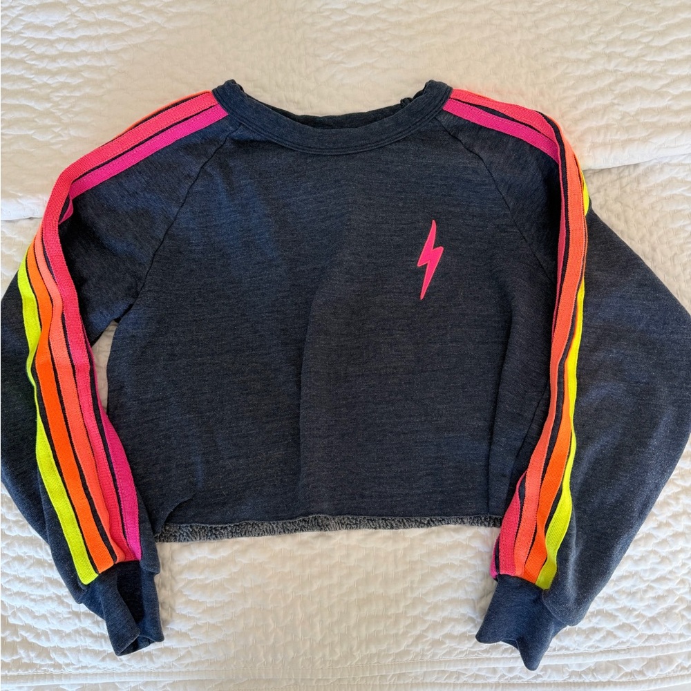 Aviator Nation Bolt Rugby Stitch Sweatshirt